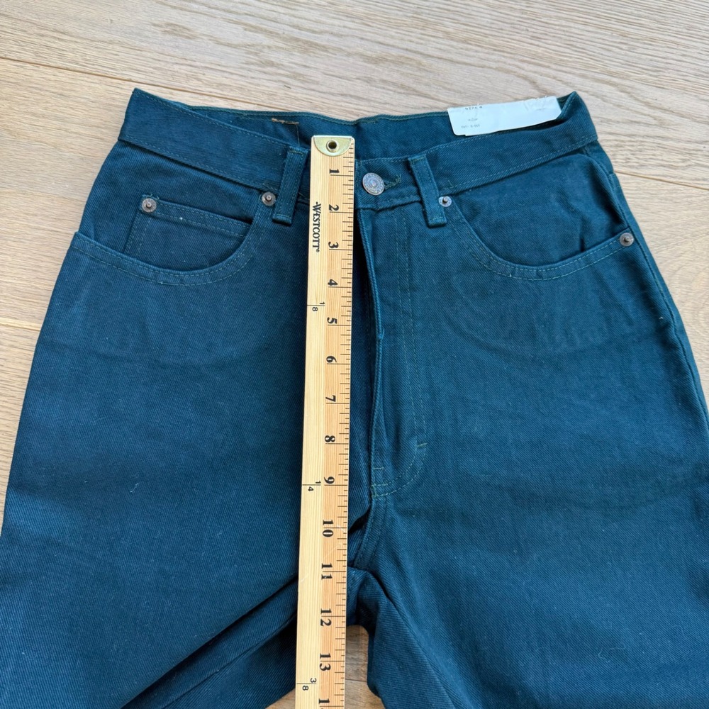 Jordache Basics Original Jeans Womens 6 Vintage High Rise Tapered Teal Green NEW - Picture 8 of 9